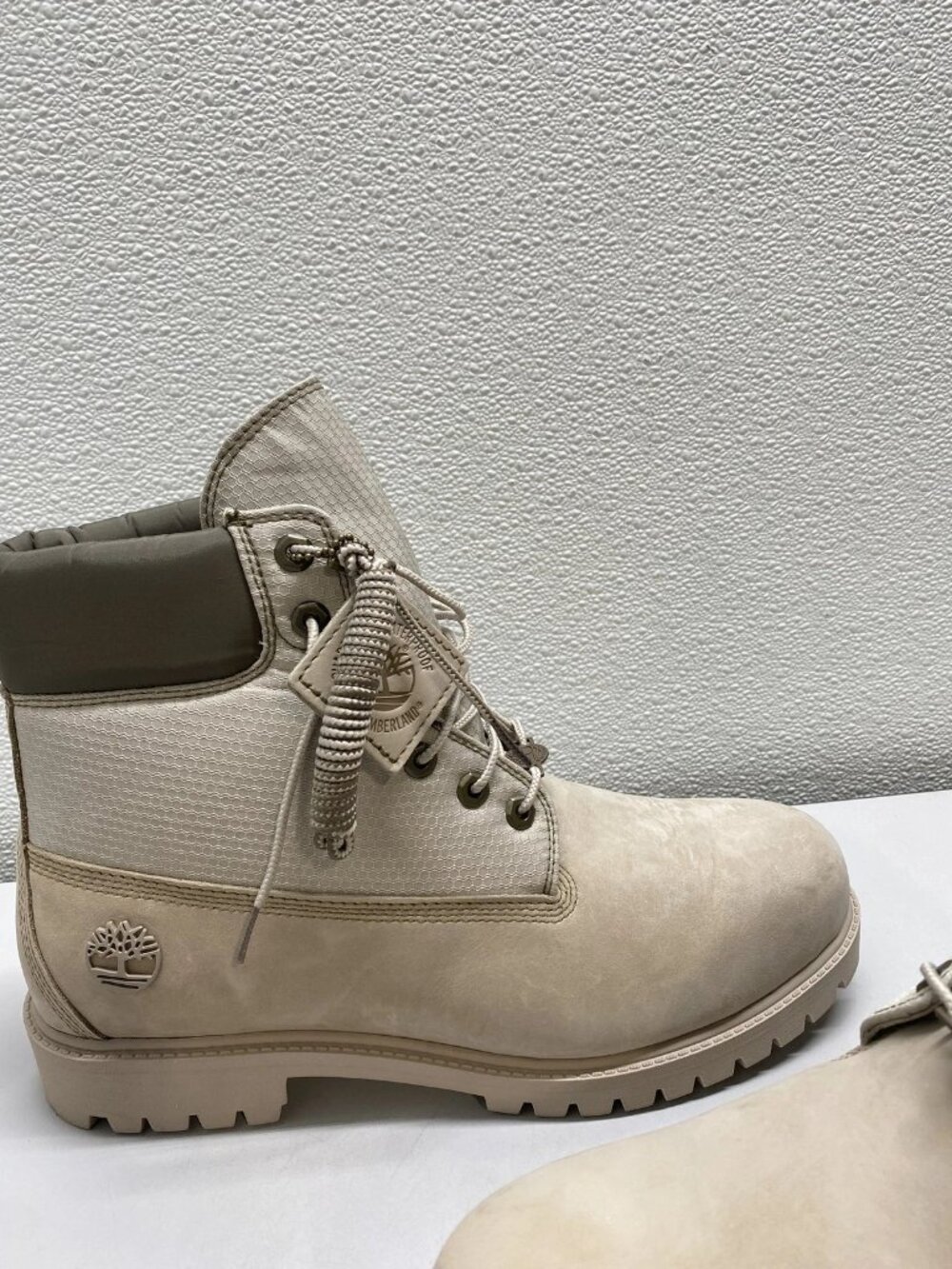 Timberland Mens Heritage 6" Waterproof Leather Nylon Boots Size 11.5 M Beige - Picture 5 of 14